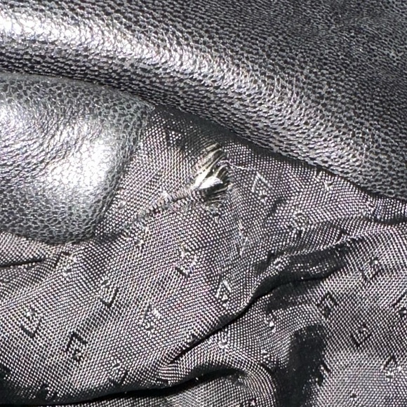 Roundtree & Yorke Black Lambskin Leather Bomber Jacket - Picture 9 of 13